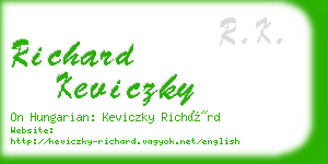 richard keviczky business card